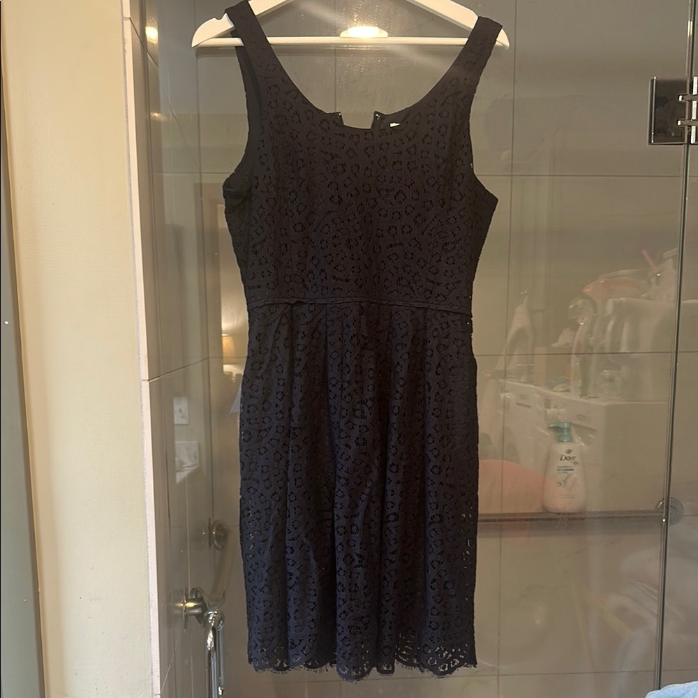 Navy Blue Lace Dress